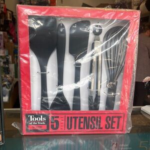 Black Kitchen Utensil Set - 5 Pieces